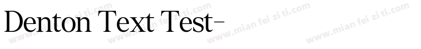 Denton Text Test字体转换